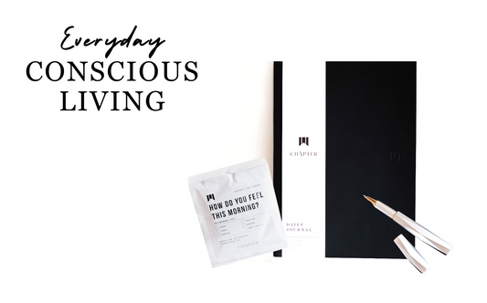 「CONSCIOUS LIVING セット」暮らしと心を整えるジャーナリング (DAILY JOURNAL + PEN + COFFEE 5枚入り)  税込【送料無料！】
